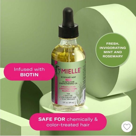 Mielle Rosemary Mint Light Scalp & Hair Strengthening Oil - Black Cap - Picture 3 of 8